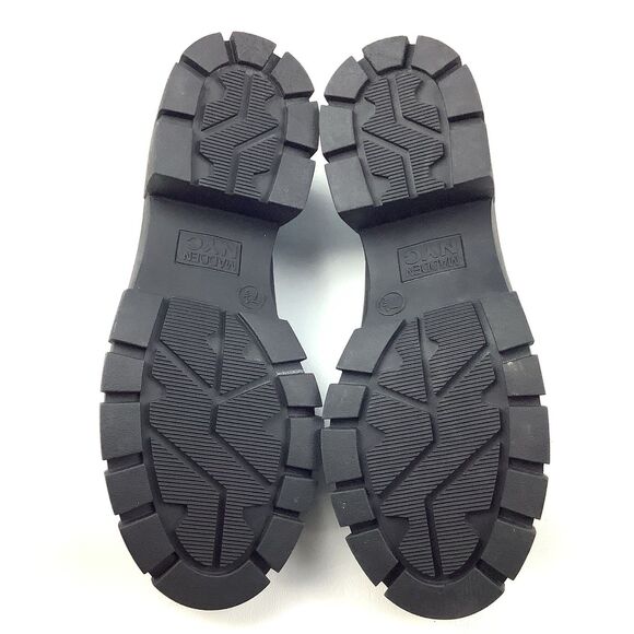 Madden NYC Shoes Women's 7.5 Loafers Black Chunky Lug Heels Platform Y2K Grunge - Picture 7 of 12
